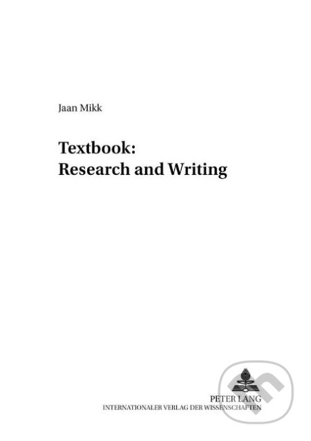 Textbook: Research and Writing