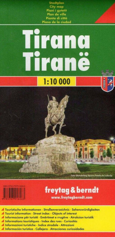 Tirana 1:10T/plán města