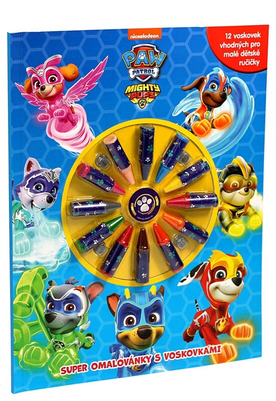 Tlapková patrola Super omalovánky s voskovkami