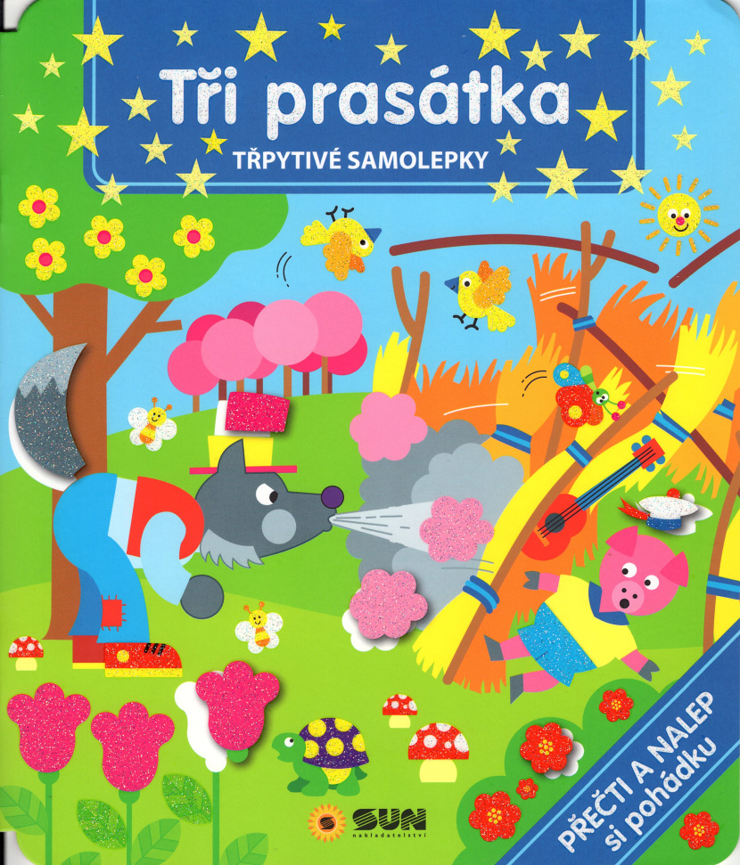 Tři prasátka Třpytivé samolepky