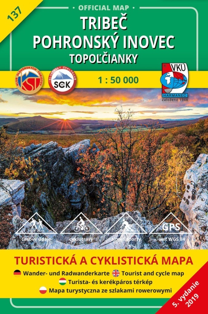 Tribeč Pohronský Inovec Topoľčianky 1:50 000