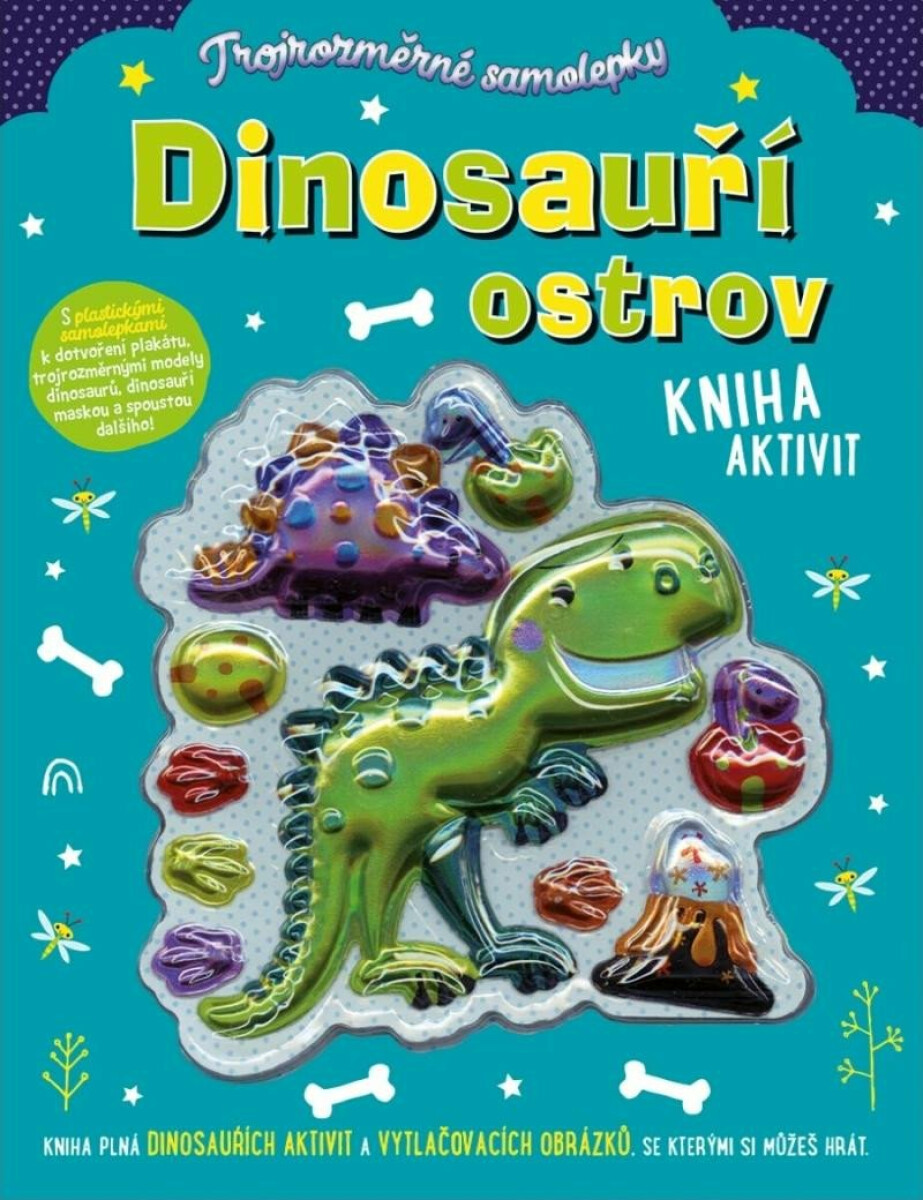 Trojrozměrné  samolepky Dinosauří ostrov  Stuart Lynch - Lynch Stuart