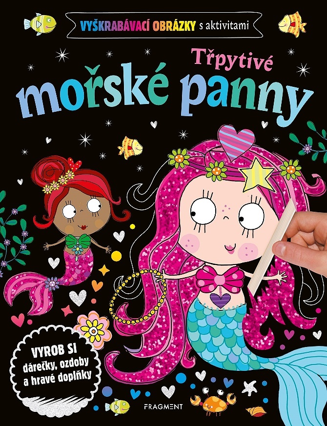 Třpytivé mořské panny Vyškrabávací obrázky s aktivitami