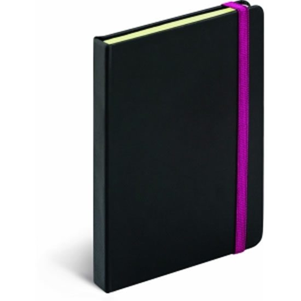 Tucson černý/růžový linkovaný notes