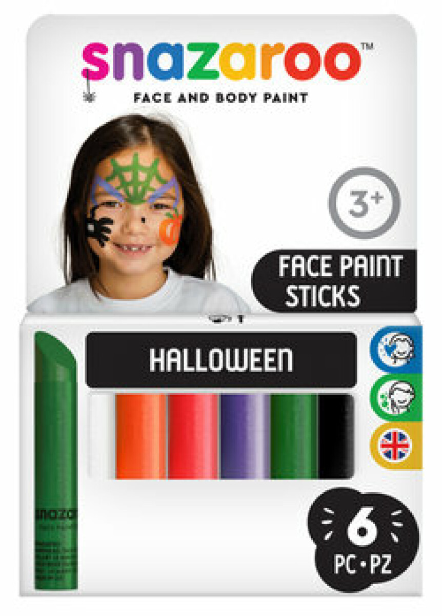 Tužky na obličej 6 barev Snazaroo – Halloween