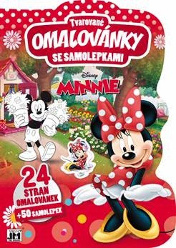Tvarované omalovánky se samolepkami Minnie