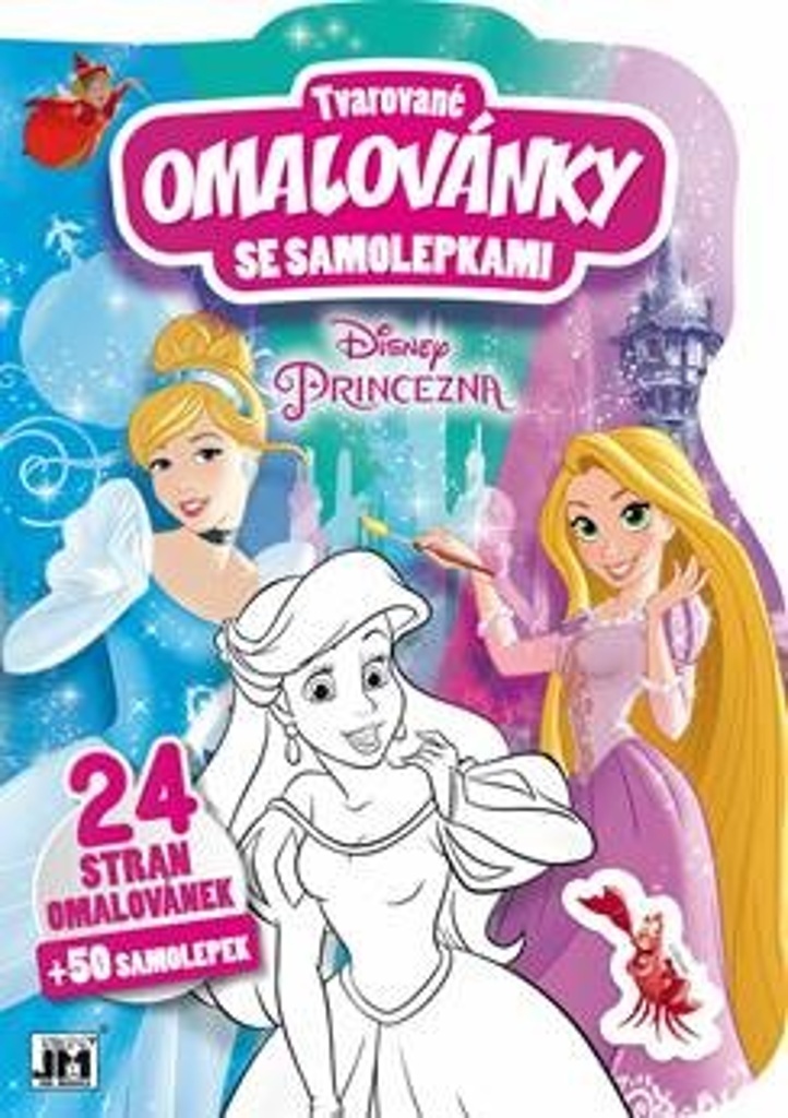 Tvarované omalovánky se samolepkami Princezny