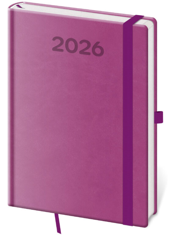 Týdenní diář 2026 A5 Print Pop fialový