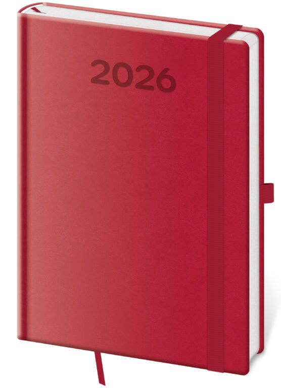 Týdenní diář 2026 A5 Print Pop malinový