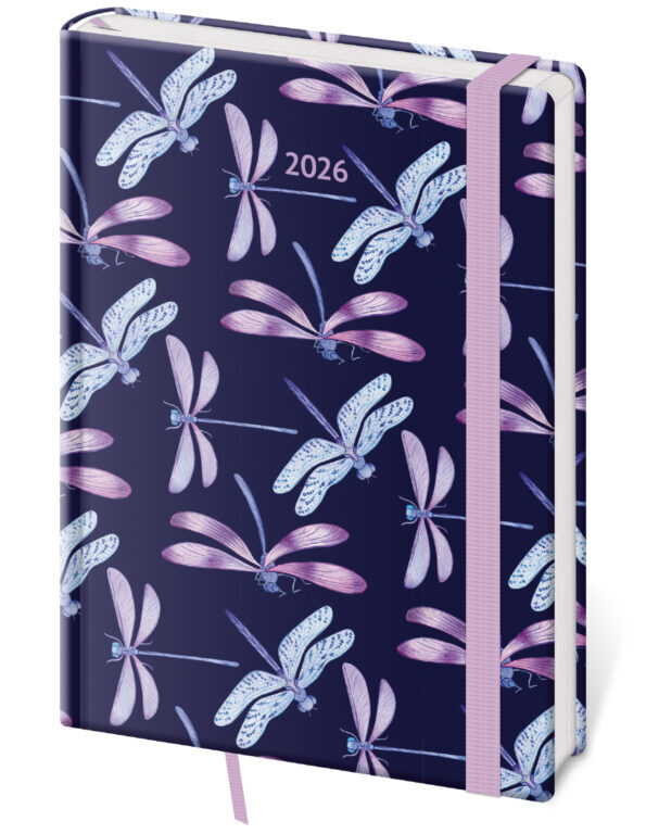 Týdenní diář 2026 A5 Vario Dragonfly s gumičkou