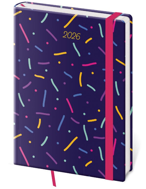 Týdenní diář 2026 A5 Vario Sprinkles s gumičkou