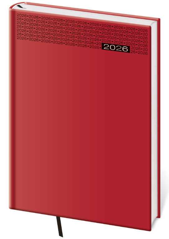 Týdenní diář 2026 B5 Gommato červený