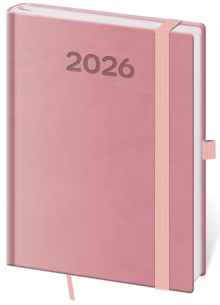 Týdenní diář 2026 B6 Print Pop růžový
