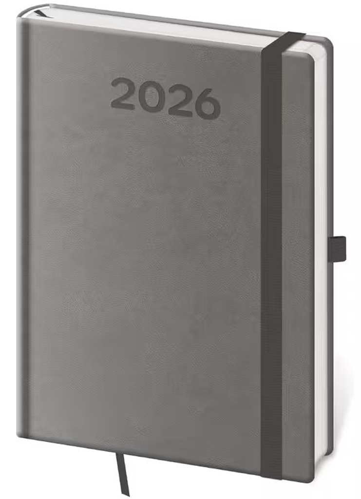 Týdenní diář 2026 B6 Print Pop šedý