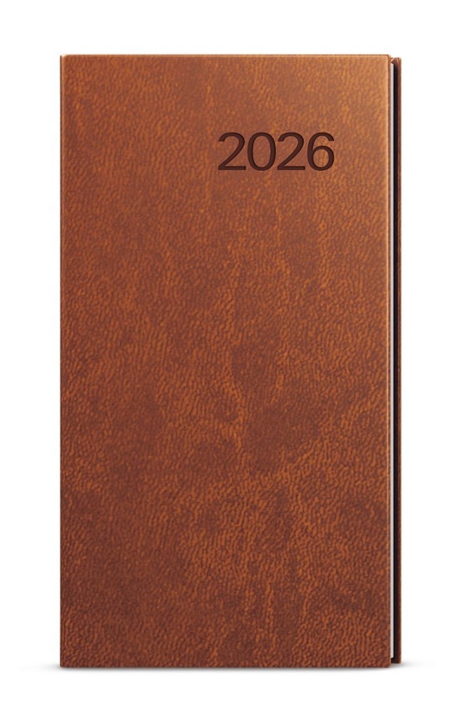 Týdenní diář 2026 Jakub Vivella kapesní hnědá