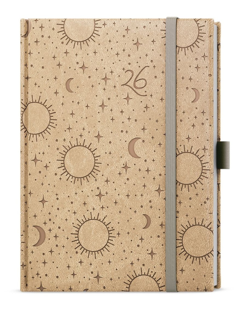 Týdenní diář 2026 Prokop Vivella extra B6 béžová Hvězdy