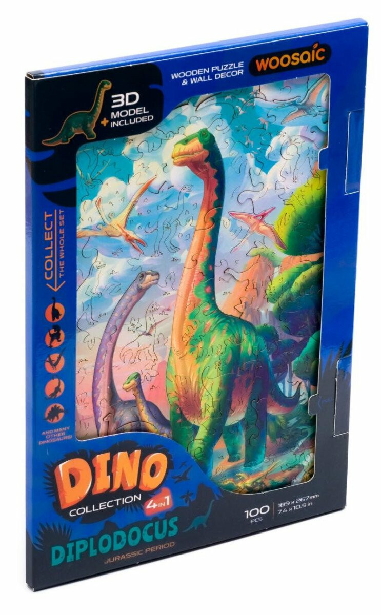 Unidragon dřevěné puzzle Dinosaurus