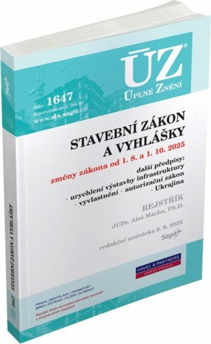 ÚZ 1647 Stavební zákon - kniha z kategorie Správní právo