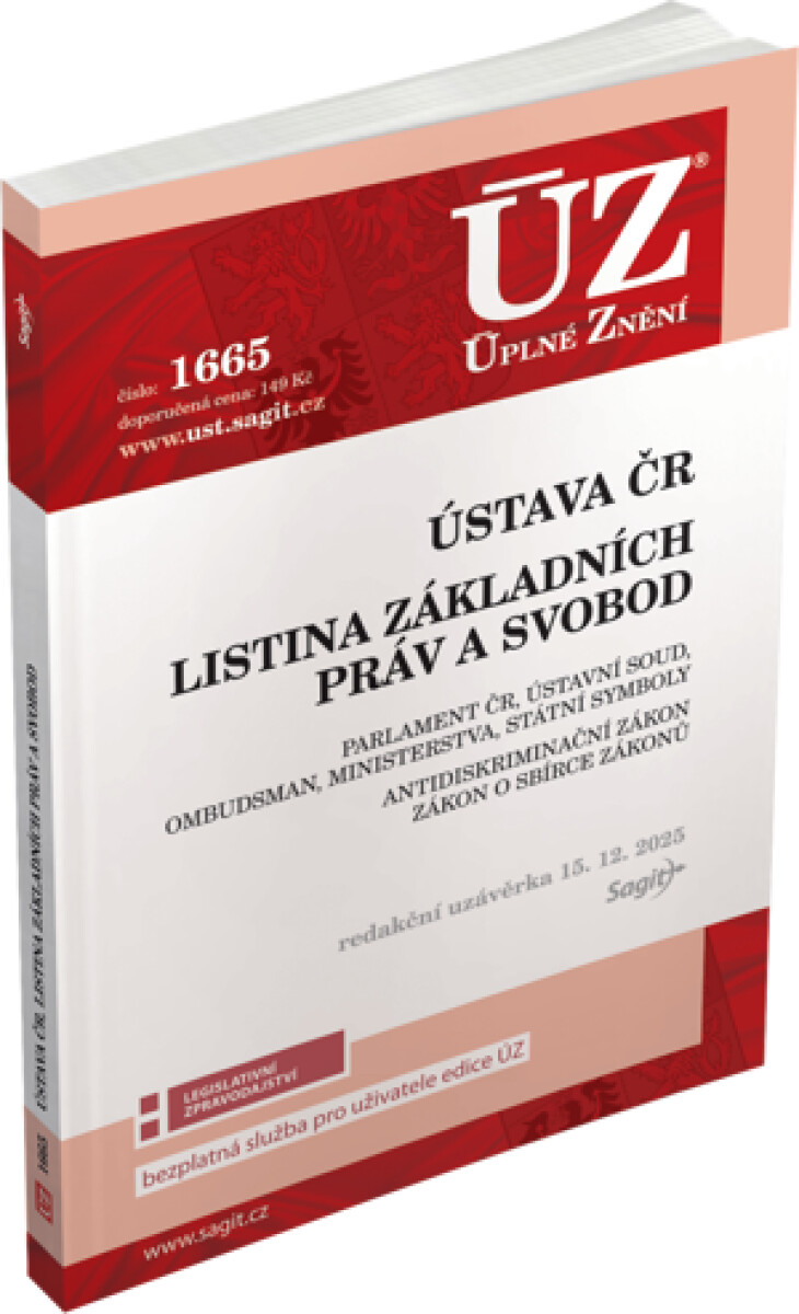 ÚZ 1665 Ústava ČR, Listina práv a svobod - kniha z kategorie Právo