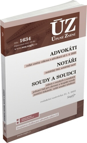 ÚZ č. 1634 - Advokáti, Notáři, Soudci a soudy