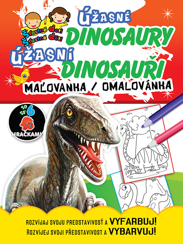 Úžasné dinosaury Úžasní dinosauři, maľovanka / omalovánka