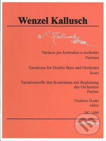Variácie pre kontrabas a orchester (Partitúra)