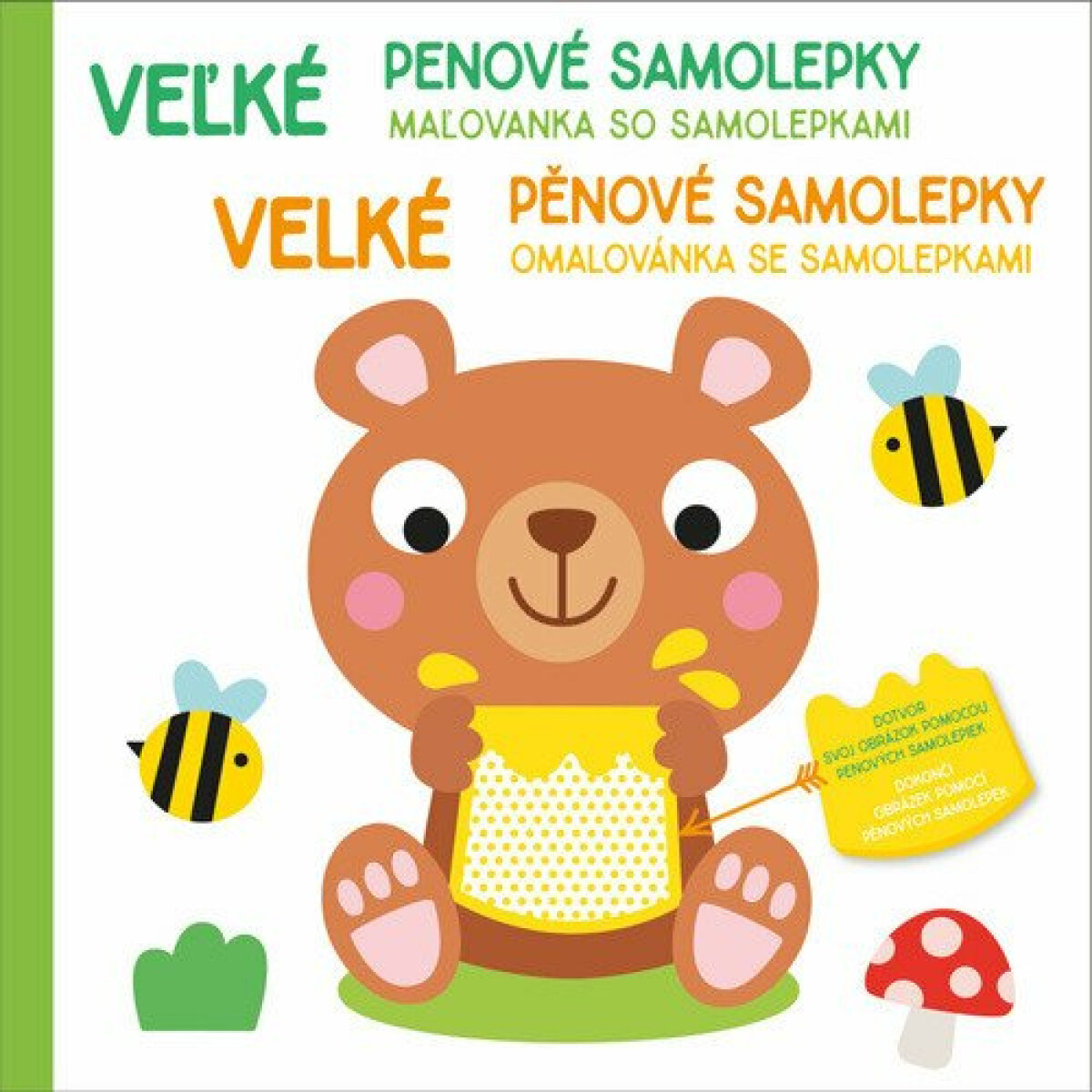 Veľké penové samolepky Medvedík