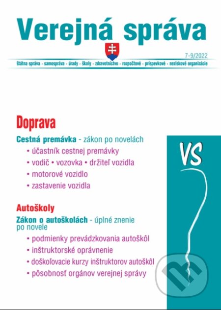 Verejná správa 7-9/2022 (Doprava a cestná premávka) - kniha z kategorie Veřejná správa