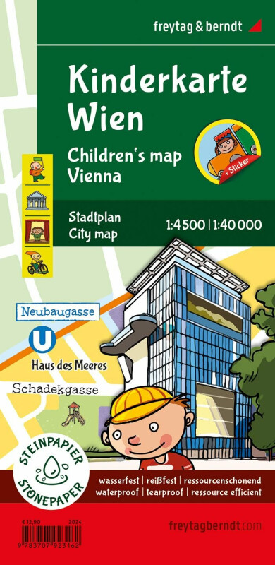 Vídeň 1:40 000 / dětská mapa města - Freytag Berndt