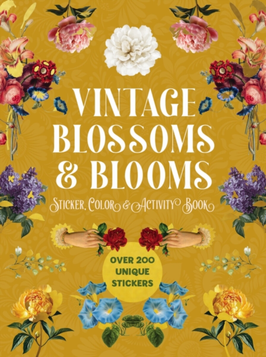 Vintage Blossoms and Blooms Sticker, Color and Activity Book