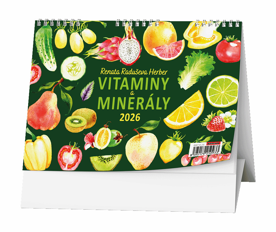 Vitaminy a minerály 2026 - stolní kalendář