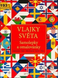 Vlajky světa - Samolepky a omalovánky (Kontinenty - Státy - Hlavní města - Jazyky