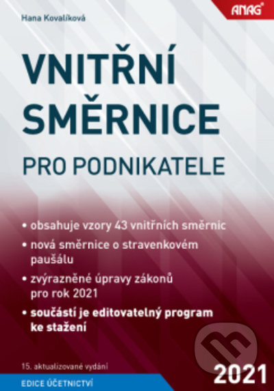 Vnitřní směrnice pro podnikatele 2021