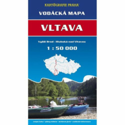 Vodácká mapa - Vltava/Vyšší Brod - Hluboá nad Vltavou/1:50 tis.