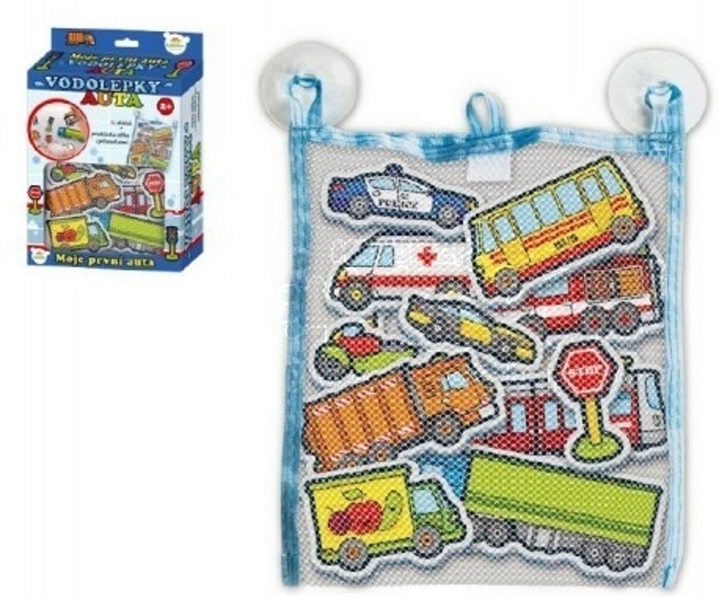Vodolepky Moje první auta se síťkou 12ks v krabici