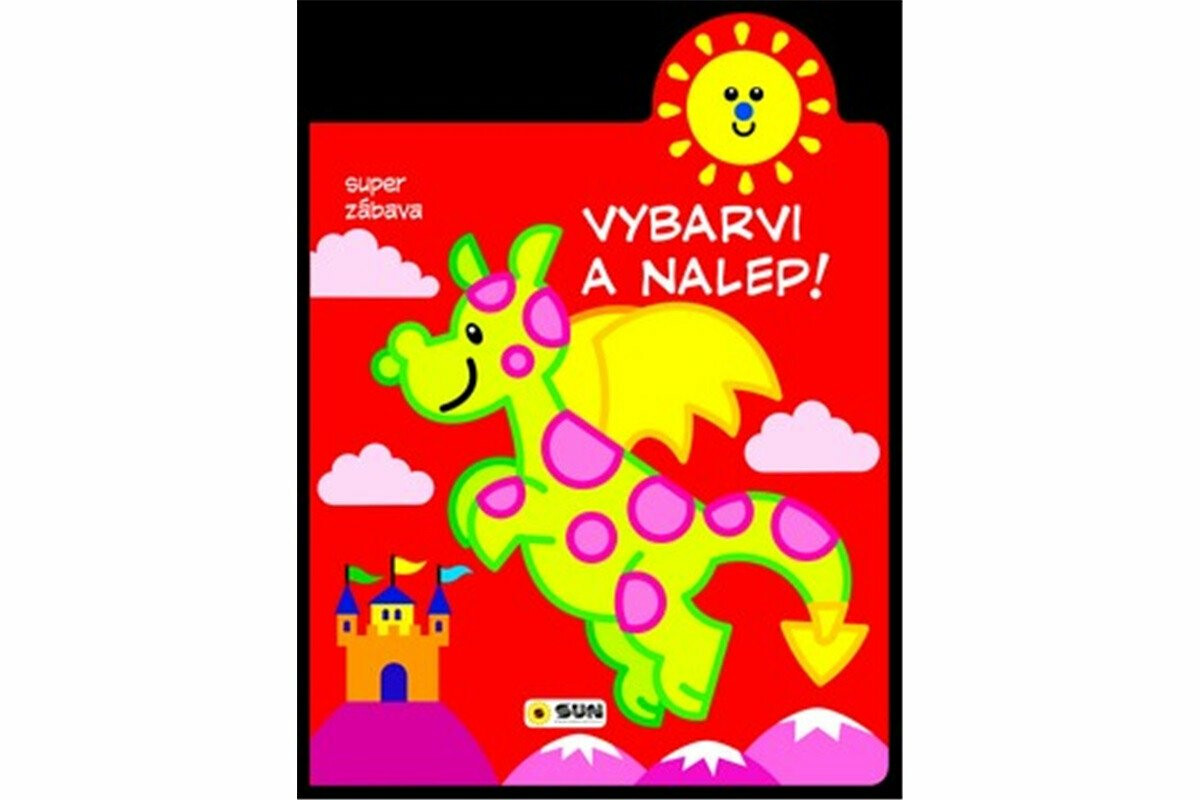 Vybarvi a nalep - Dráček - 2-3 roky