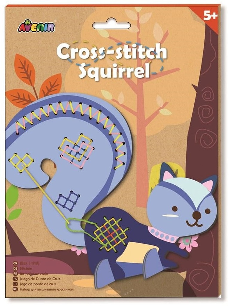 Vyšívací zvířátka Veverka