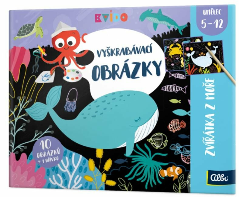 Vyškrabávací obrázky - Zvířátka z moře