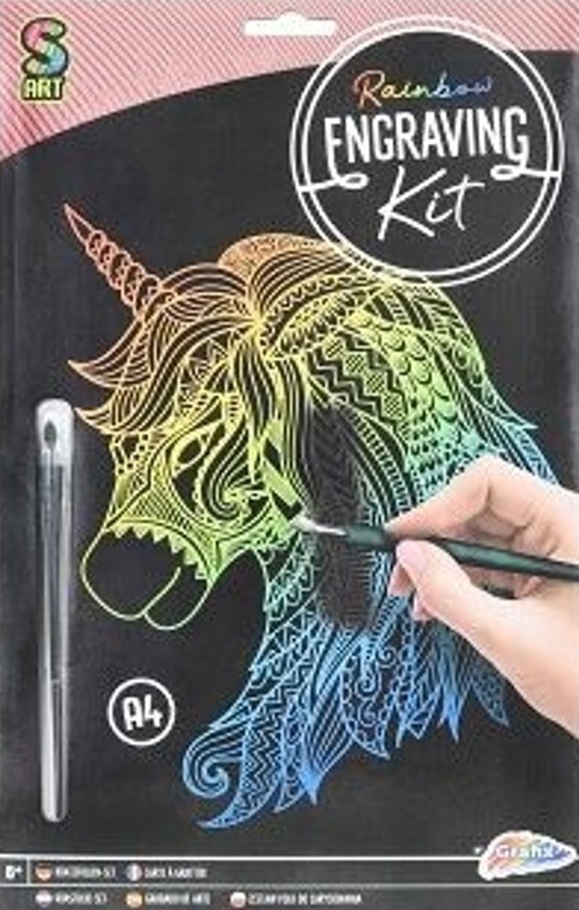 Vyškrabávání duhový obrázek Jednorožec