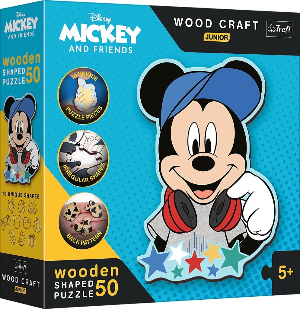 Wood Craft Junior puzzle Ve světě Mickeho Mouse
