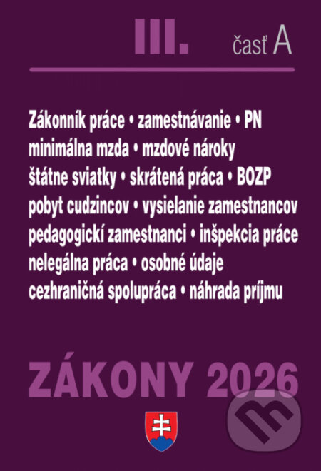 Zákony 2026 III/A
