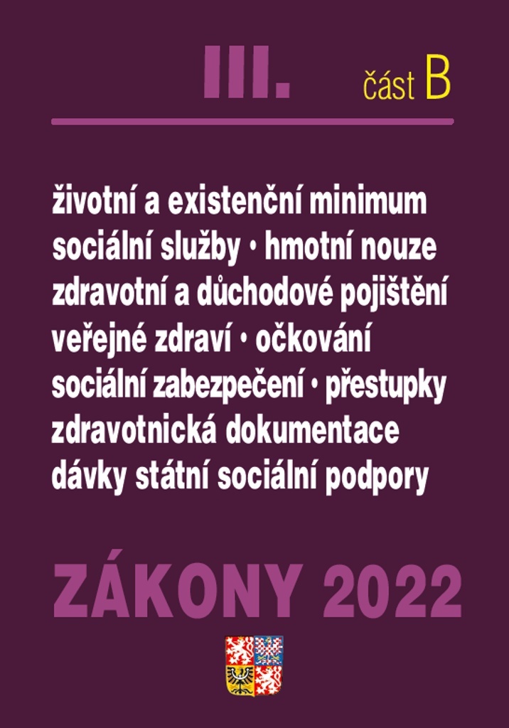 Zákony III/2022 část B – Pojištění, sociální služby