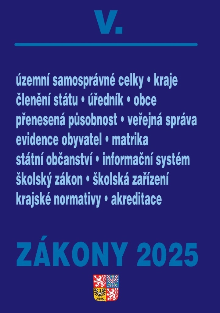 Zákony V 2025 – Veřejná správa, Školství