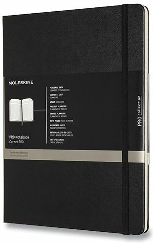 Zápisník Moleskine Professional - tvrdé desky, XL