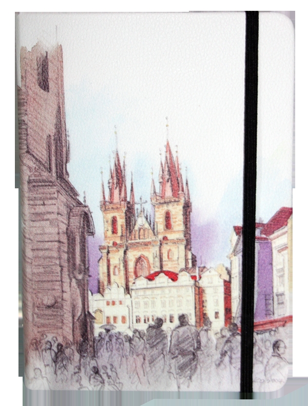 Zápisník s gumičkou A5 145x210 mm Praha