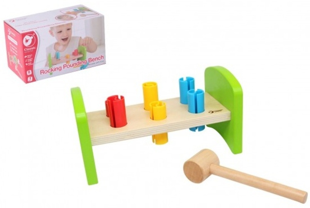 Zatloukačka s kladívkem dřevo/plast v krabici