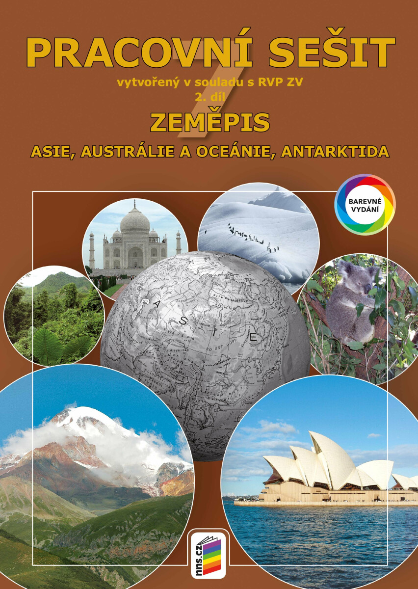 Zeměpis 7, 2. díl - Asie, Austrálie a Oceánie, Antarktida (barevný pracovní sešit) (7-74)