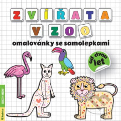 Zvířata v ZOO - omalovánky se samolepkami